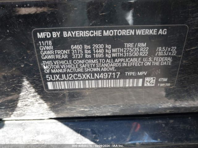 Photo 8 VIN: 5UXJU2C5XKLN49717 - BMW X5 