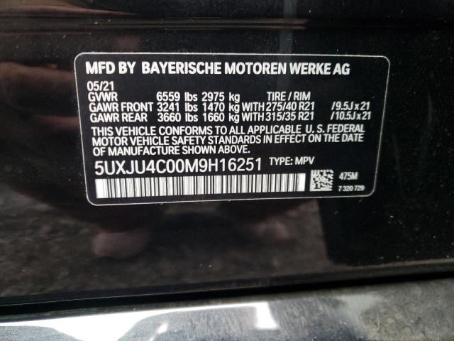 Photo 9 VIN: 5UXJU4C00M9H16251 - BMW X5 M50I 