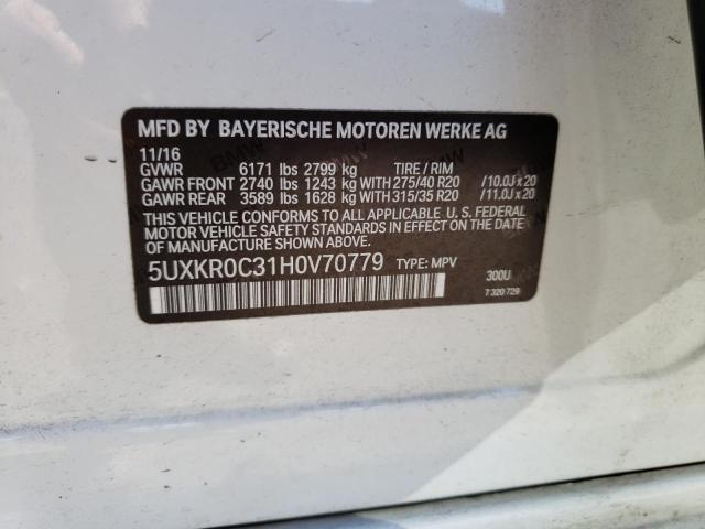 Photo 9 VIN: 5UXKR0C31H0V70779 - BMW X5 XDRIVE3 