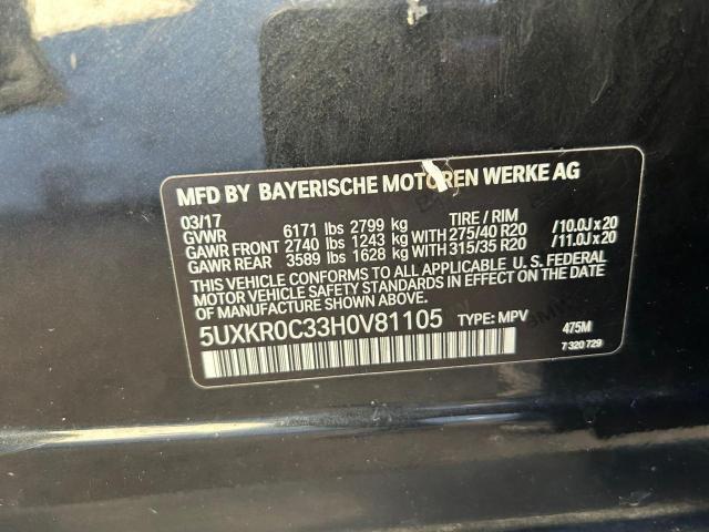 Photo 9 VIN: 5UXKR0C33H0V81105 - BMW X5 