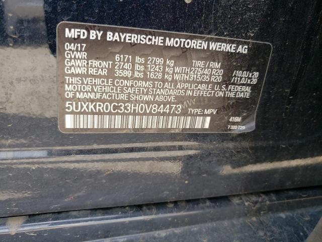 Photo 9 VIN: 5UXKR0C33H0V84473 - BMW X5 XDRIVE3 