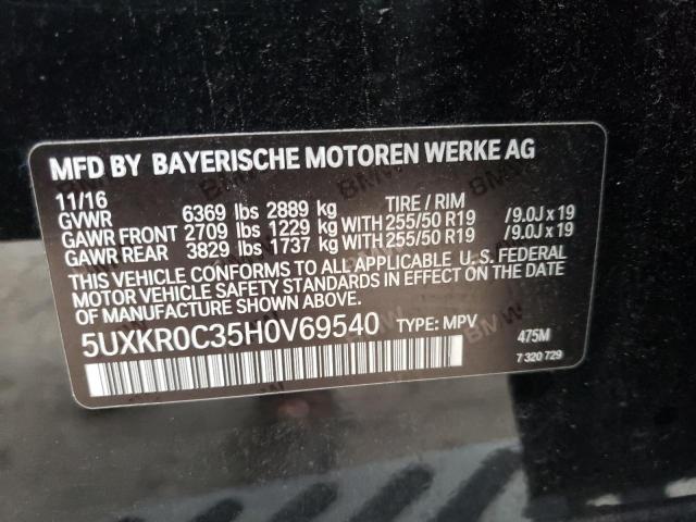 Photo 9 VIN: 5UXKR0C35H0V69540 - BMW X5 XDRIVE3 