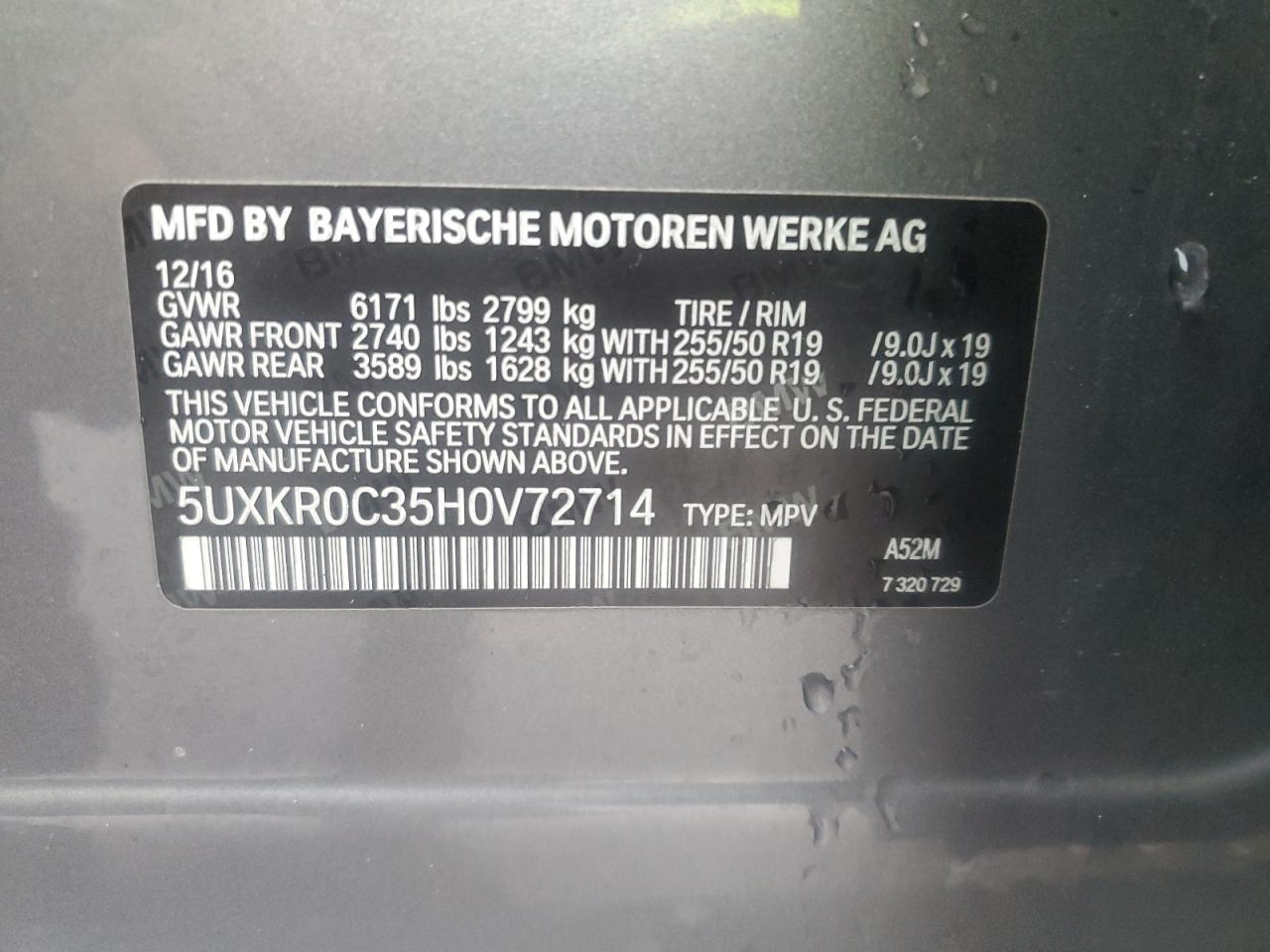 Photo 12 VIN: 5UXKR0C35H0V72714 - BMW X5 