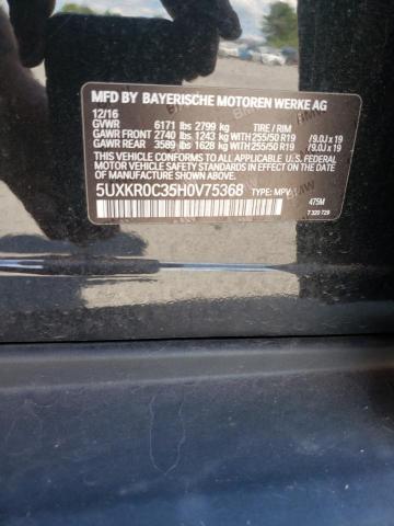 Photo 9 VIN: 5UXKR0C35H0V75368 - BMW X5 XDRIVE3 