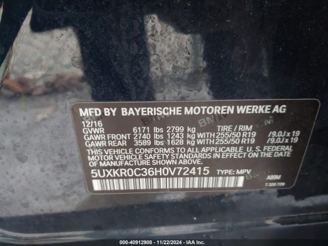 Photo 8 VIN: 5UXKR0C36H0V72415 - BMW X5 