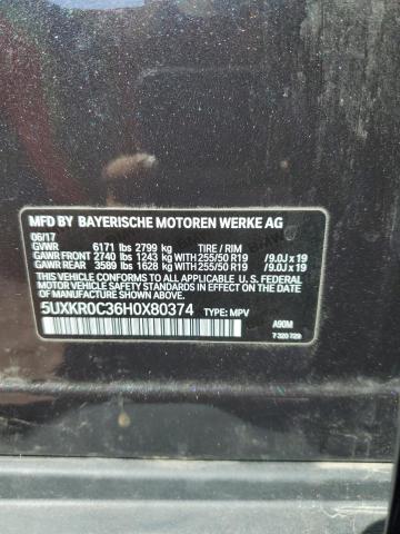 Photo 12 VIN: 5UXKR0C36H0X80374 - BMW X5 XDRIVE3 