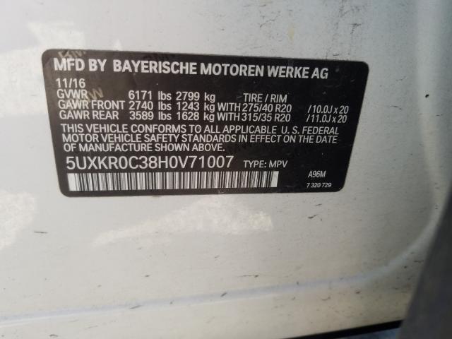 Photo 9 VIN: 5UXKR0C38H0V71007 - BMW X5 