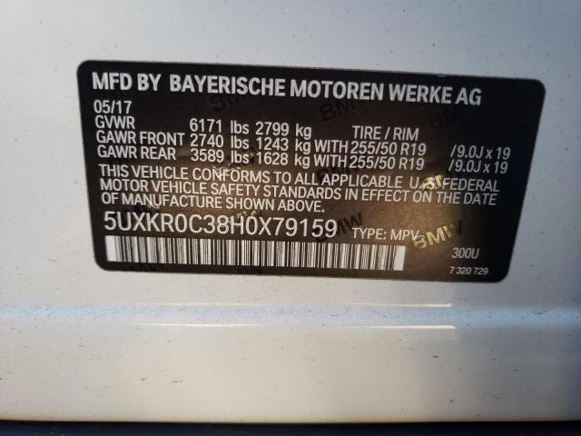 Photo 9 VIN: 5UXKR0C38H0X79159 - BMW X5 XDRIVE3 