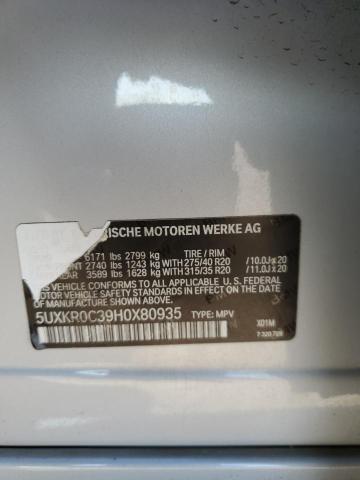 Photo 12 VIN: 5UXKR0C39H0X80935 - BMW X5 XDRIVE3 