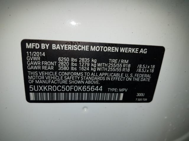 Photo 9 VIN: 5UXKR0C50F0K65644 - BMW X5 XDRIVE3 