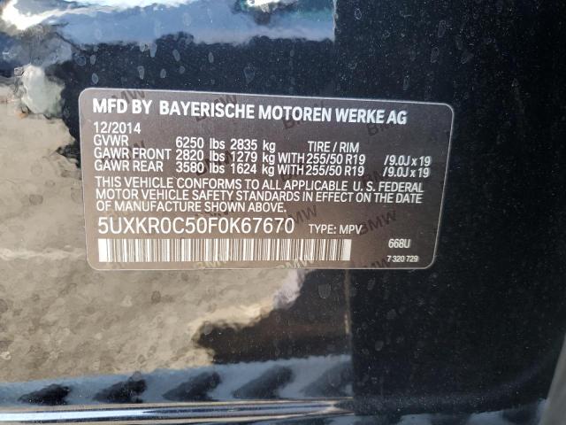 Photo 13 VIN: 5UXKR0C50F0K67670 - BMW X5 XDRIVE3 