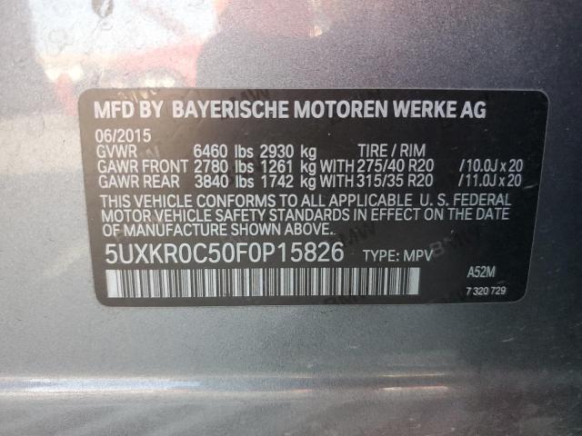 Photo 12 VIN: 5UXKR0C50F0P15826 - BMW X5 XDRIVE3 