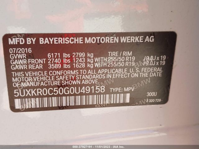 Photo 8 VIN: 5UXKR0C50G0U49158 - BMW X5 