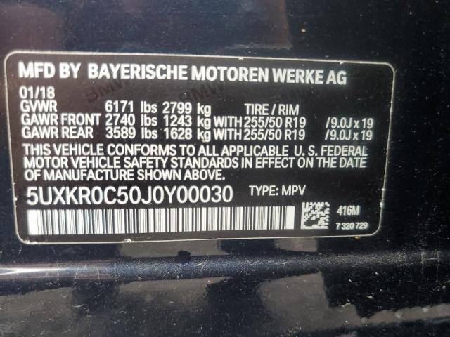 Photo 12 VIN: 5UXKR0C50J0Y00030 - BMW X5 XDRIVE3 