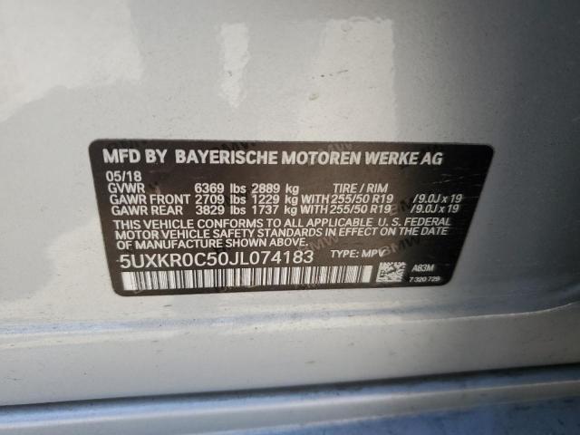 Photo 12 VIN: 5UXKR0C50JL074183 - BMW X5 XDRIVE3 