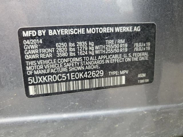 Photo 12 VIN: 5UXKR0C51E0K42629 - BMW X5 XDRIVE3 