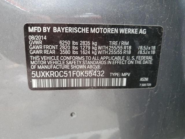 Photo 12 VIN: 5UXKR0C51F0K55432 - BMW X5 XDRIVE3 