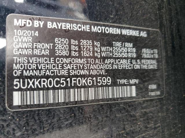 Photo 11 VIN: 5UXKR0C51F0K61599 - BMW X5 XDRIVE3 