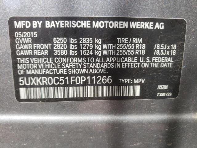 Photo 9 VIN: 5UXKR0C51F0P11266 - BMW X5 XDRIVE3 