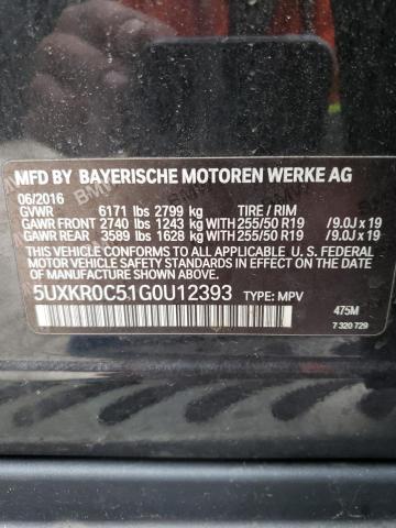 Photo 11 VIN: 5UXKR0C51G0U12393 - BMW X5 XDRIVE3 