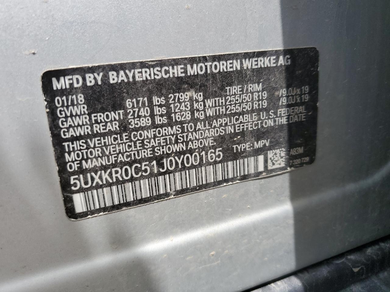 Photo 12 VIN: 5UXKR0C51J0Y00165 - BMW X5 