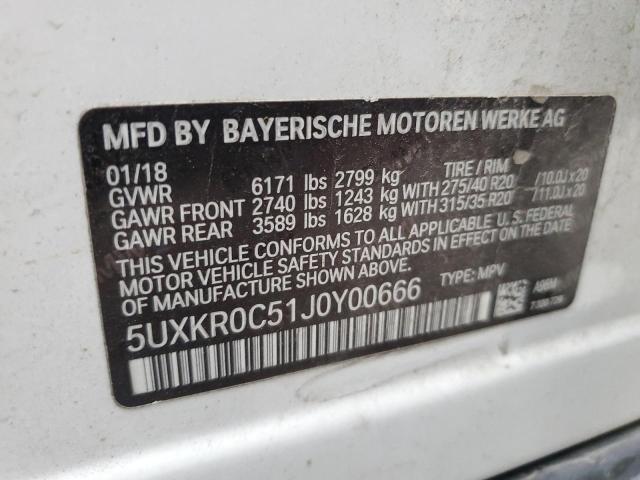 Photo 12 VIN: 5UXKR0C51J0Y00666 - BMW X5 XDRIVE3 