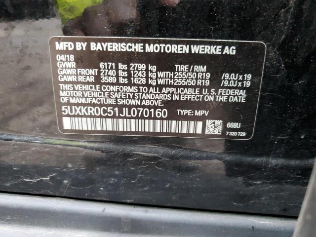 Photo 12 VIN: 5UXKR0C51JL070160 - BMW X5 XDRIVE3 