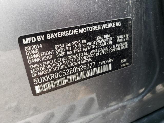 Photo 9 VIN: 5UXKR0C52E0H26327 - BMW X5 XDRIVE3 