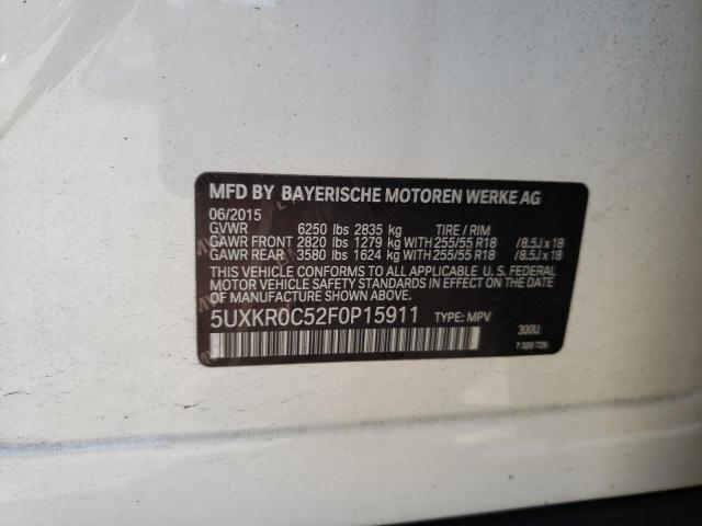 Photo 12 VIN: 5UXKR0C52F0P15911 - BMW X5 XDRIVE3 