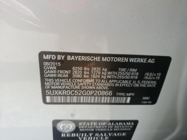 Photo 12 VIN: 5UXKR0C52G0P20866 - BMW X5 XDRIVE3 