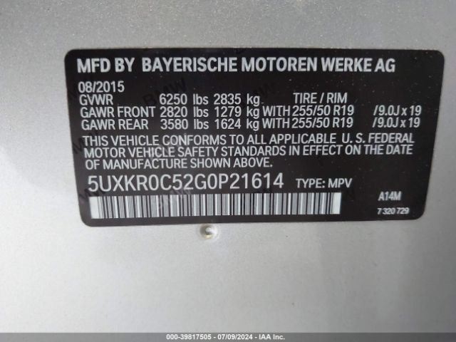 Photo 8 VIN: 5UXKR0C52G0P21614 - BMW X5 