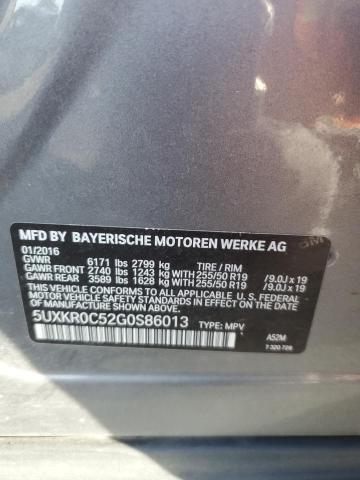 Photo 12 VIN: 5UXKR0C52G0S86013 - BMW X5 XDRIVE3 