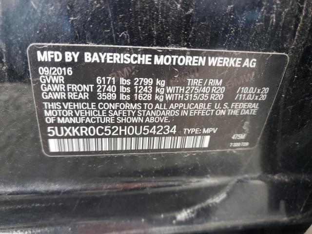 Photo 12 VIN: 5UXKR0C52H0U54234 - BMW X5 XDRIVE3 