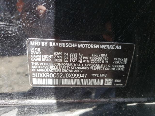 Photo 9 VIN: 5UXKR0C52J0X99947 - BMW X5 XDRIVE3 