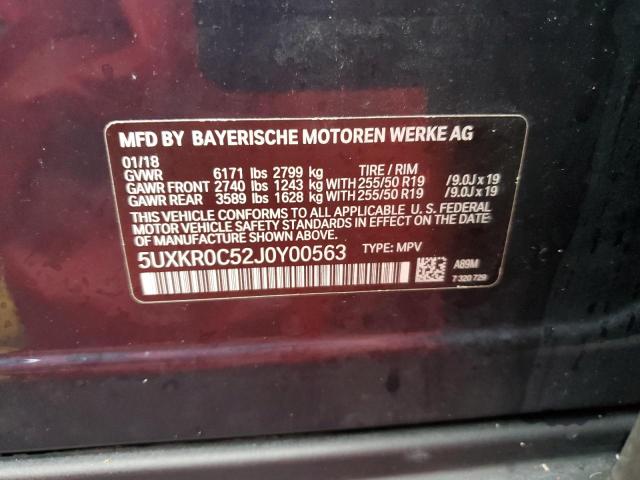 Photo 9 VIN: 5UXKR0C52J0Y00563 - BMW X5 XDRIVE3 