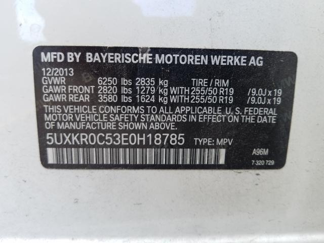 Photo 9 VIN: 5UXKR0C53E0H18785 - BMW X5 XDRIVE3 