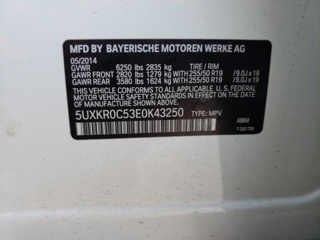 Photo 9 VIN: 5UXKR0C53E0K43250 - BMW X5 XDRIVE3 