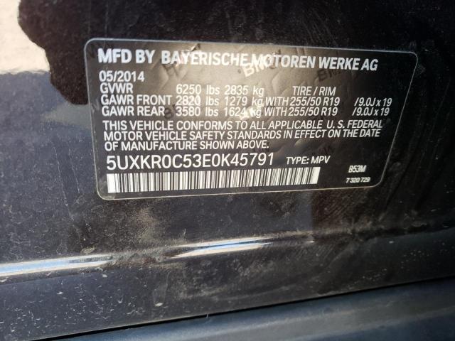 Photo 9 VIN: 5UXKR0C53E0K45791 - BMW X5 XDRIVE3 