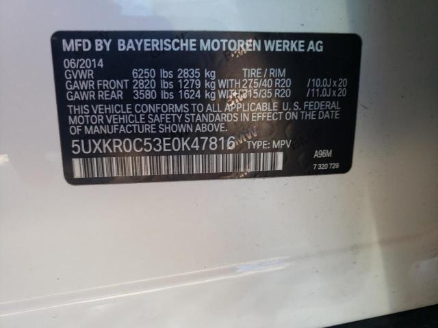 Photo 12 VIN: 5UXKR0C53E0K47816 - BMW X5 XDRIVE3 