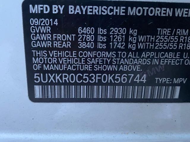 Photo 6 VIN: 5UXKR0C53F0K56744 - BMW X5 XDRIVE3 