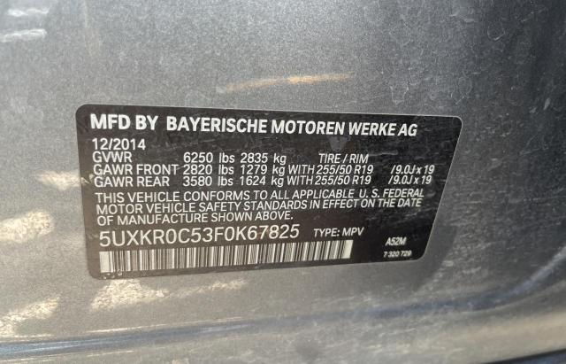 Photo 9 VIN: 5UXKR0C53F0K67825 - BMW X5 XDRIVE3 