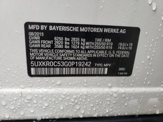 Photo 9 VIN: 5UXKR0C53G0P19242 - BMW X5 XDRIVE3 