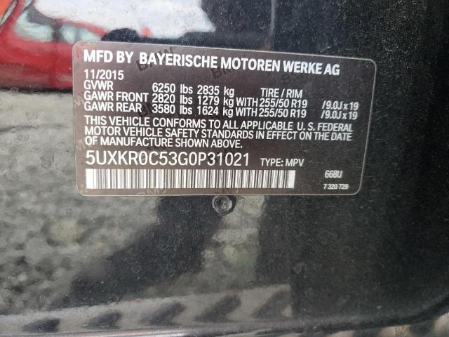 Photo 12 VIN: 5UXKR0C53G0P31021 - BMW X5 XDRIVE3 