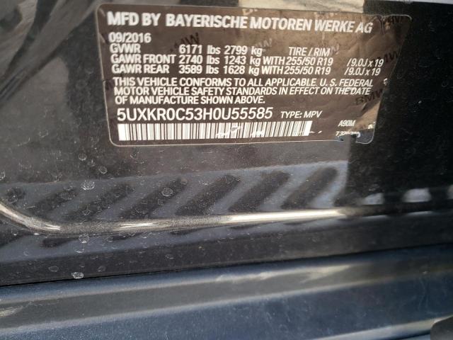 Photo 11 VIN: 5UXKR0C53H0U55585 - BMW X5 XDRIVE3 