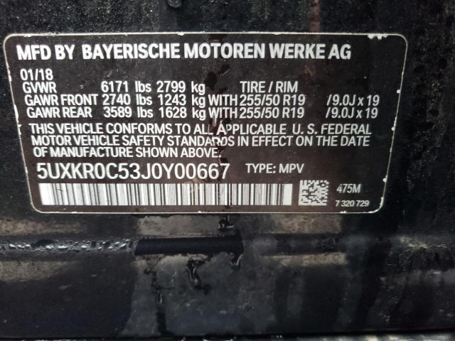 Photo 12 VIN: 5UXKR0C53J0Y00667 - BMW X5 XDRIVE3 