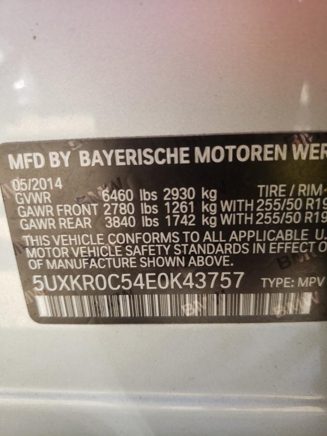 Photo 9 VIN: 5UXKR0C54E0K43757 - BMW X5 XDRIVE3 