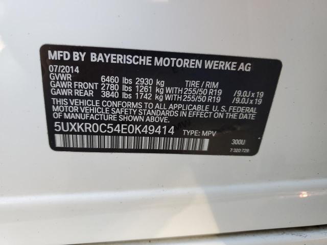 Photo 11 VIN: 5UXKR0C54E0K49414 - BMW X5 XDRIVE3 