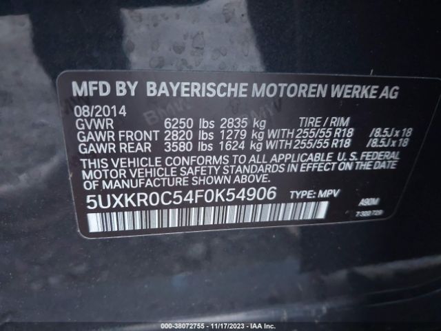 Photo 8 VIN: 5UXKR0C54F0K54906 - BMW X5 