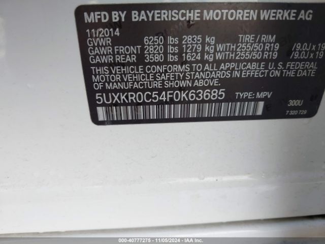 Photo 8 VIN: 5UXKR0C54F0K63685 - BMW X5 