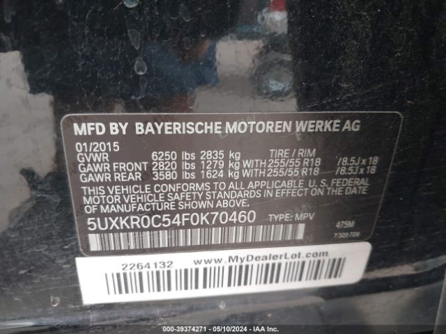 Photo 8 VIN: 5UXKR0C54F0K70460 - BMW X5 